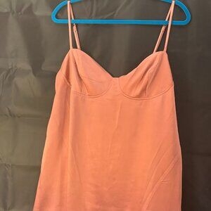 Satin Pink bustier dress